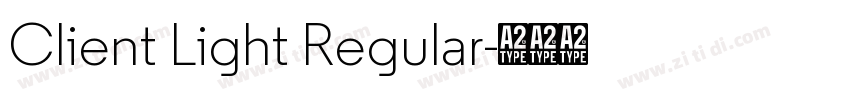 Client Light Regular字体转换